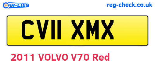 CV11XMX are the vehicle registration plates.
