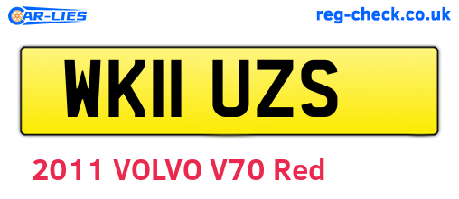 WK11UZS are the vehicle registration plates.
