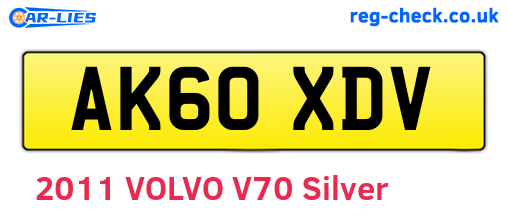 AK60XDV are the vehicle registration plates.