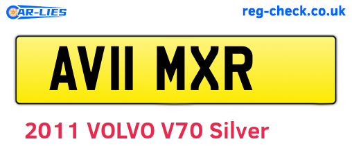 AV11MXR are the vehicle registration plates.