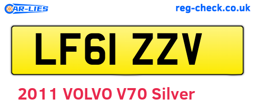 LF61ZZV are the vehicle registration plates.