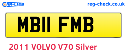 MB11FMB are the vehicle registration plates.