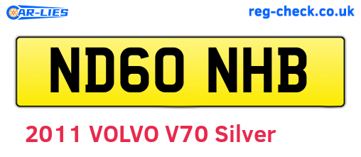 ND60NHB are the vehicle registration plates.