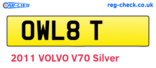 OWL8T are the vehicle registration plates.