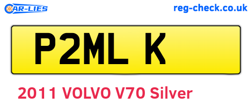 P2MLK are the vehicle registration plates.