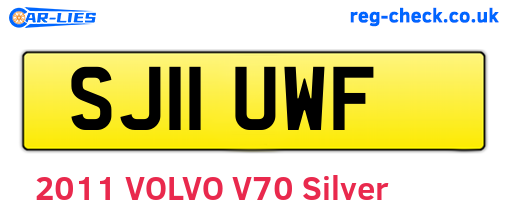 SJ11UWF are the vehicle registration plates.