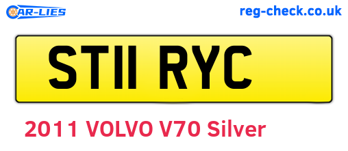 ST11RYC are the vehicle registration plates.