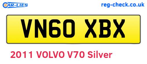 VN60XBX are the vehicle registration plates.