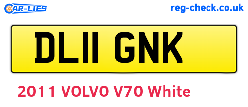 DL11GNK are the vehicle registration plates.