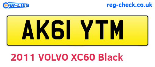 AK61YTM are the vehicle registration plates.