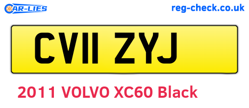 CV11ZYJ are the vehicle registration plates.