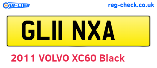 GL11NXA are the vehicle registration plates.