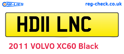 HD11LNC are the vehicle registration plates.