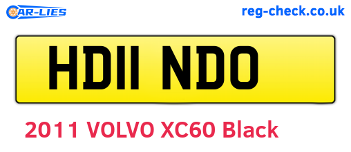 HD11NDO are the vehicle registration plates.