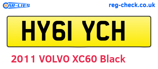 HY61YCH are the vehicle registration plates.