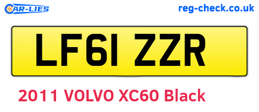 LF61ZZR are the vehicle registration plates.