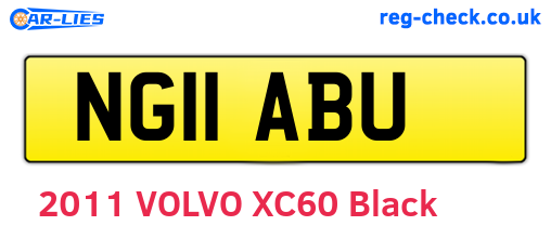 NG11ABU are the vehicle registration plates.