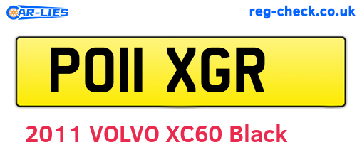 PO11XGR are the vehicle registration plates.