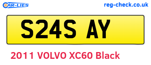 S24SAY are the vehicle registration plates.