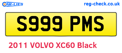 S999PMS are the vehicle registration plates.