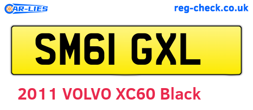 SM61GXL are the vehicle registration plates.