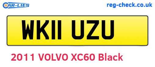 WK11UZU are the vehicle registration plates.