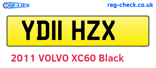 YD11HZX are the vehicle registration plates.