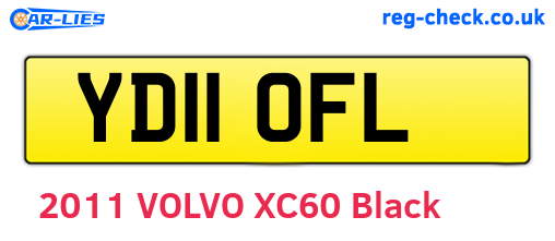 YD11OFL are the vehicle registration plates.