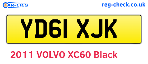 YD61XJK are the vehicle registration plates.