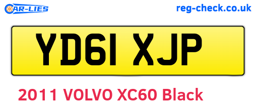 YD61XJP are the vehicle registration plates.