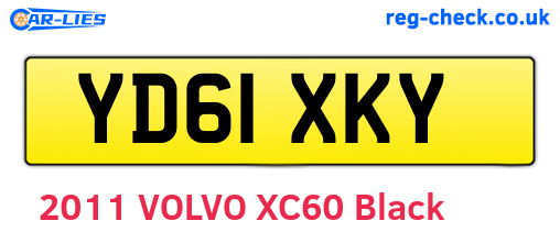 YD61XKY are the vehicle registration plates.