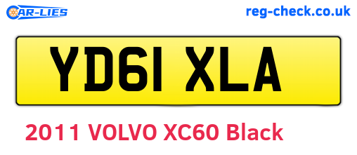 YD61XLA are the vehicle registration plates.