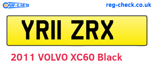 YR11ZRX are the vehicle registration plates.