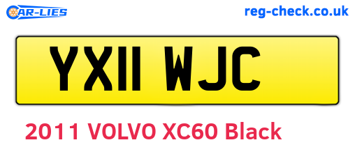 YX11WJC are the vehicle registration plates.