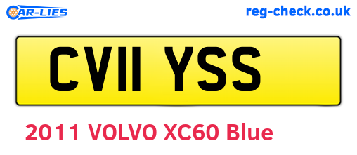 CV11YSS are the vehicle registration plates.