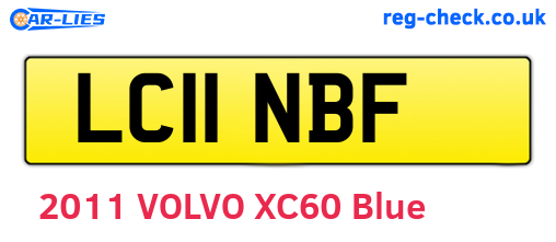LC11NBF are the vehicle registration plates.