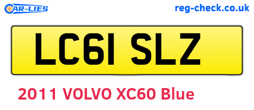 LC61SLZ are the vehicle registration plates.