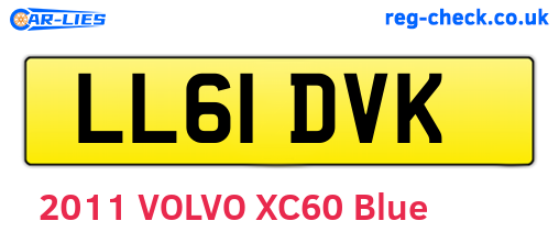 LL61DVK are the vehicle registration plates.