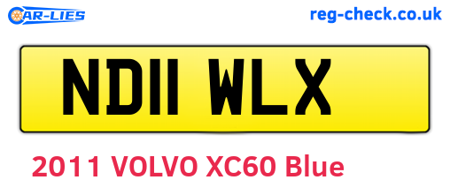 ND11WLX are the vehicle registration plates.