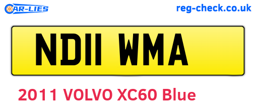 ND11WMA are the vehicle registration plates.