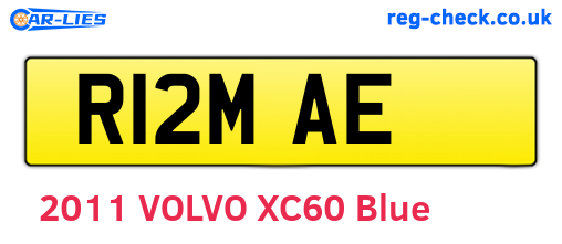 R12MAE are the vehicle registration plates.