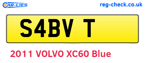 S4BVT are the vehicle registration plates.