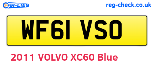 WF61VSO are the vehicle registration plates.