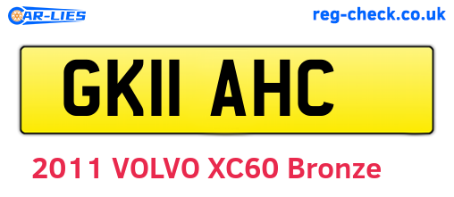 GK11AHC are the vehicle registration plates.