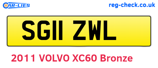 SG11ZWL are the vehicle registration plates.