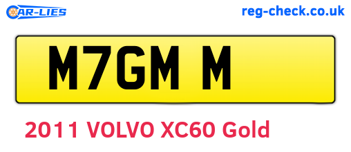 M7GMM are the vehicle registration plates.