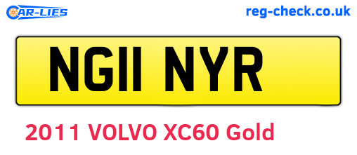 NG11NYR are the vehicle registration plates.