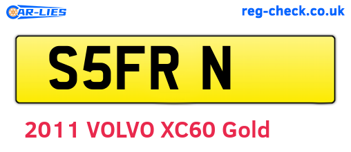 S5FRN are the vehicle registration plates.