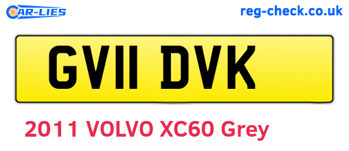 GV11DVK are the vehicle registration plates.