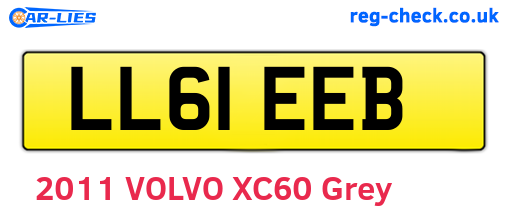 LL61EEB are the vehicle registration plates.